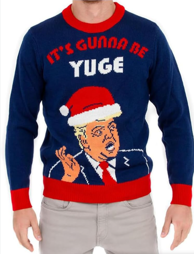 Trump 2024 Christmas Sweatshirt, Yuge President Trump Sweater