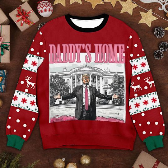 Trump 45 47 Ugly Christmas Sweater, Trump President Xmas Sweatshirt, Christmas Gift - Image 9