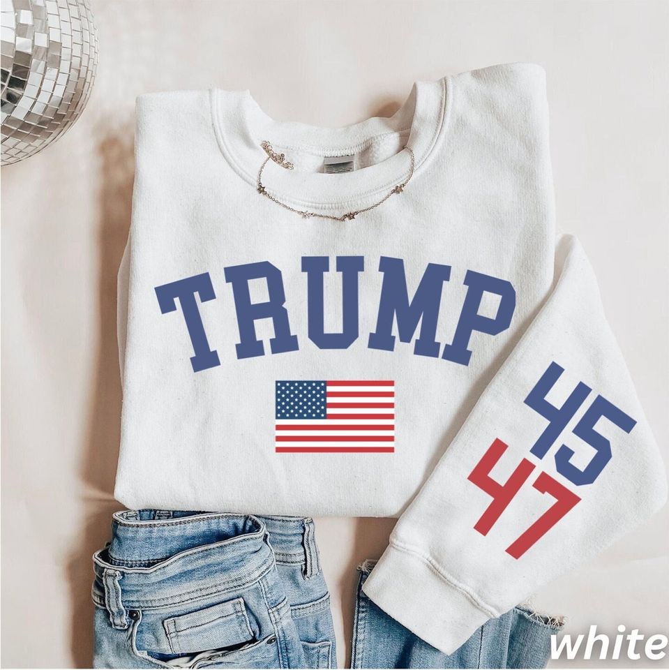 Trump 47 Crewneck Sweatshirt - Donald Trump Supporter Gift
