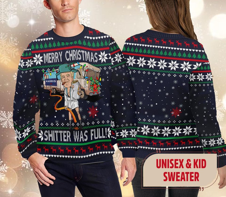Trump Christmas Sweater, Merry Xmas Great Again Ugly Sweater