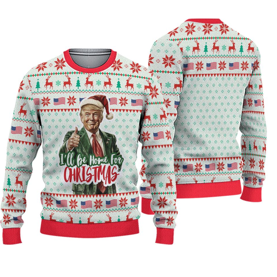 Trump Christmas Ugly Sweater, Funny Trump President Christmas Sweater