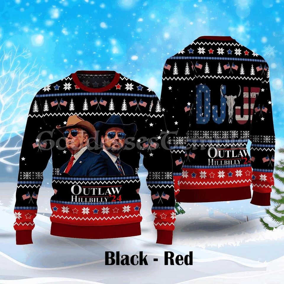 Trump Christmas Ugly Sweater, Merry Christmas Great Again Ugly Sweater