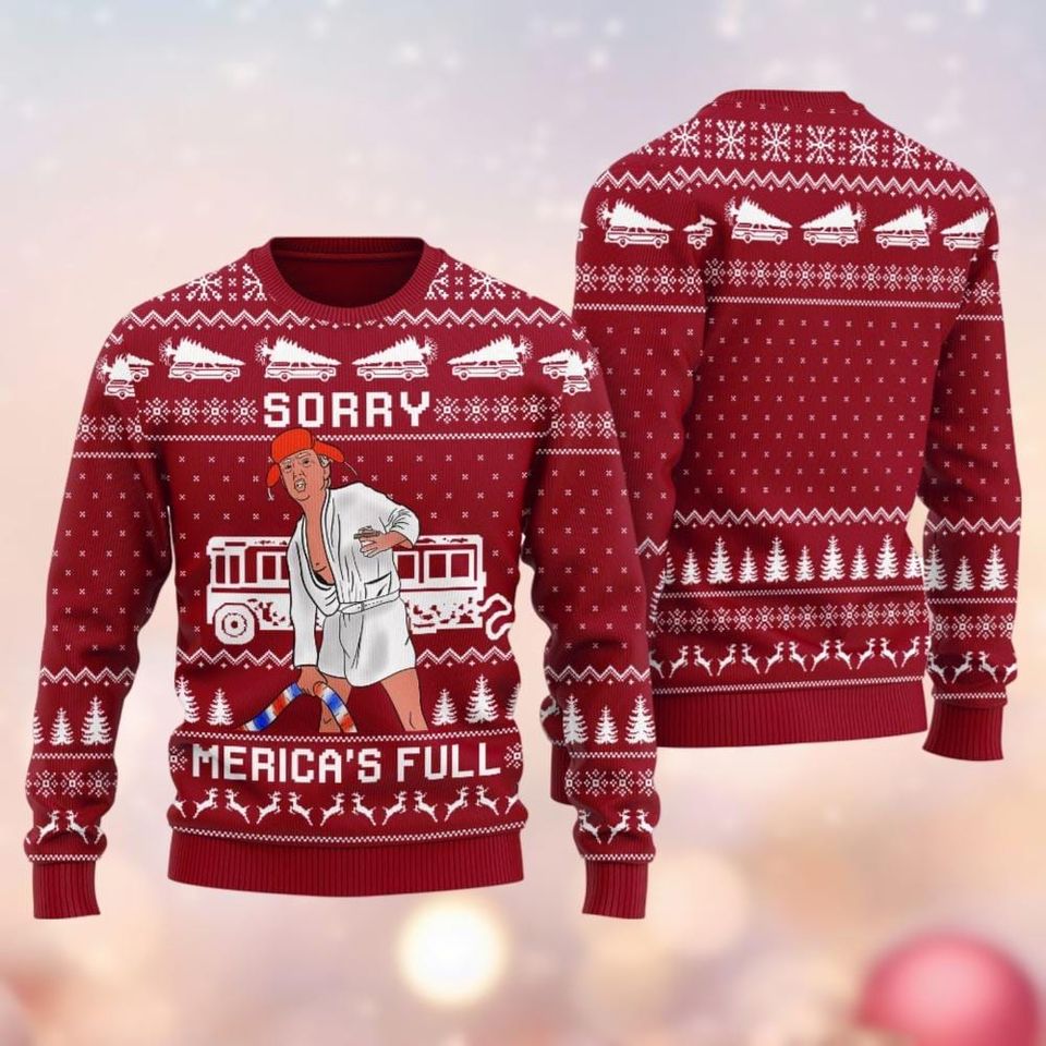 Trump Cousin Eddie Christmas Sweater, Merry Christmas Shitters Full Sweater