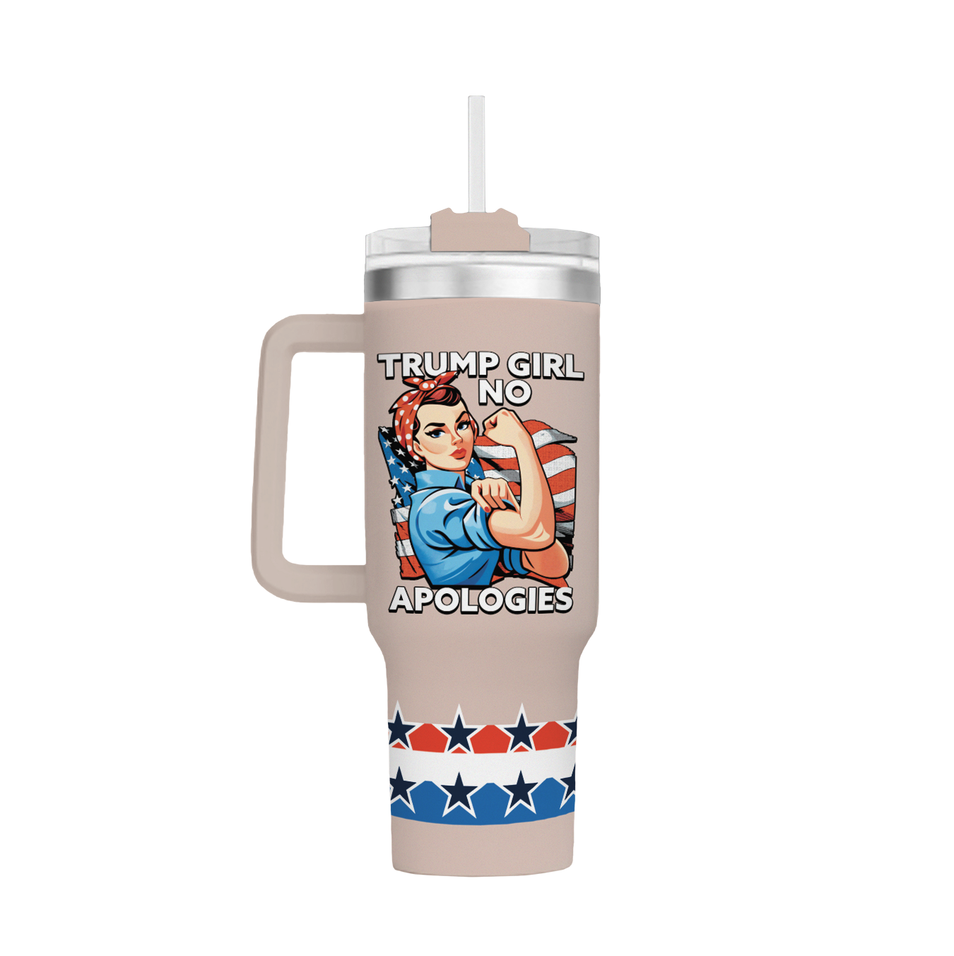 Trump Girl No Apologies Rosie Custom Stanley Cup 40 oz 30 oz Tumbler With HandleTVC2301766