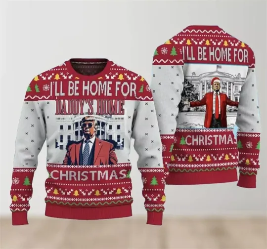 Trump Graphic Ugly Christmas Sweater Funny Trump Supporter 3D Printed Xmas Sweatshirt - Image 23
