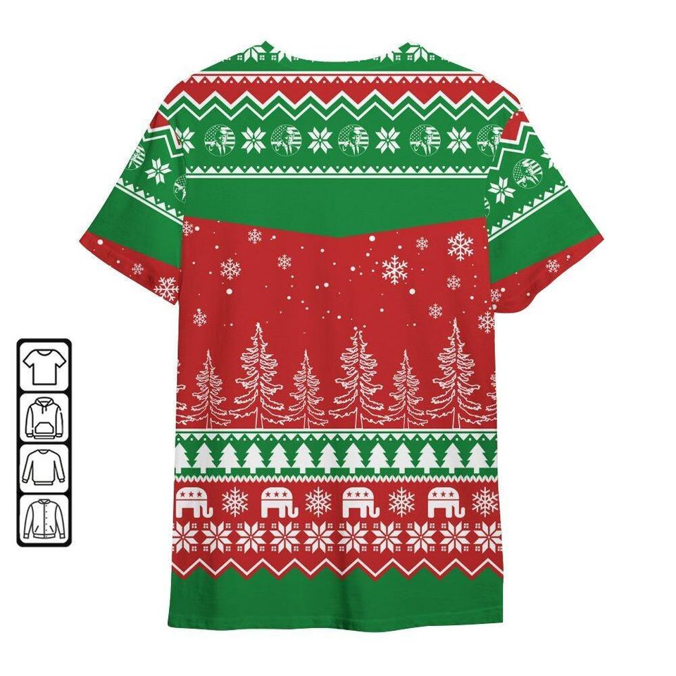 Trump I'll Be Home For Christmas Ugly Sweater, Trump Daddy Home - Image 6