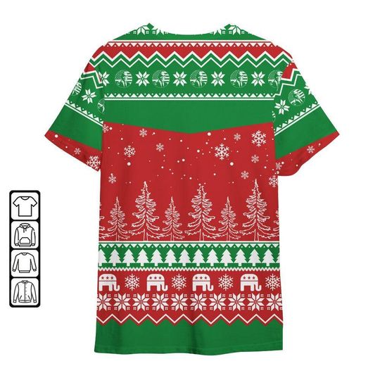 Trump I'll Be Home For Christmas Ugly Sweater, Trump Daddy Home - Image 16