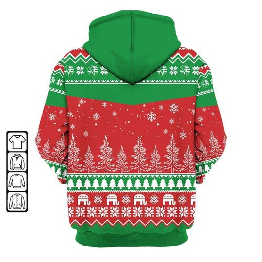 Trump I'll Be Home For Christmas Ugly Sweater, Trump Daddy Home - Image 17