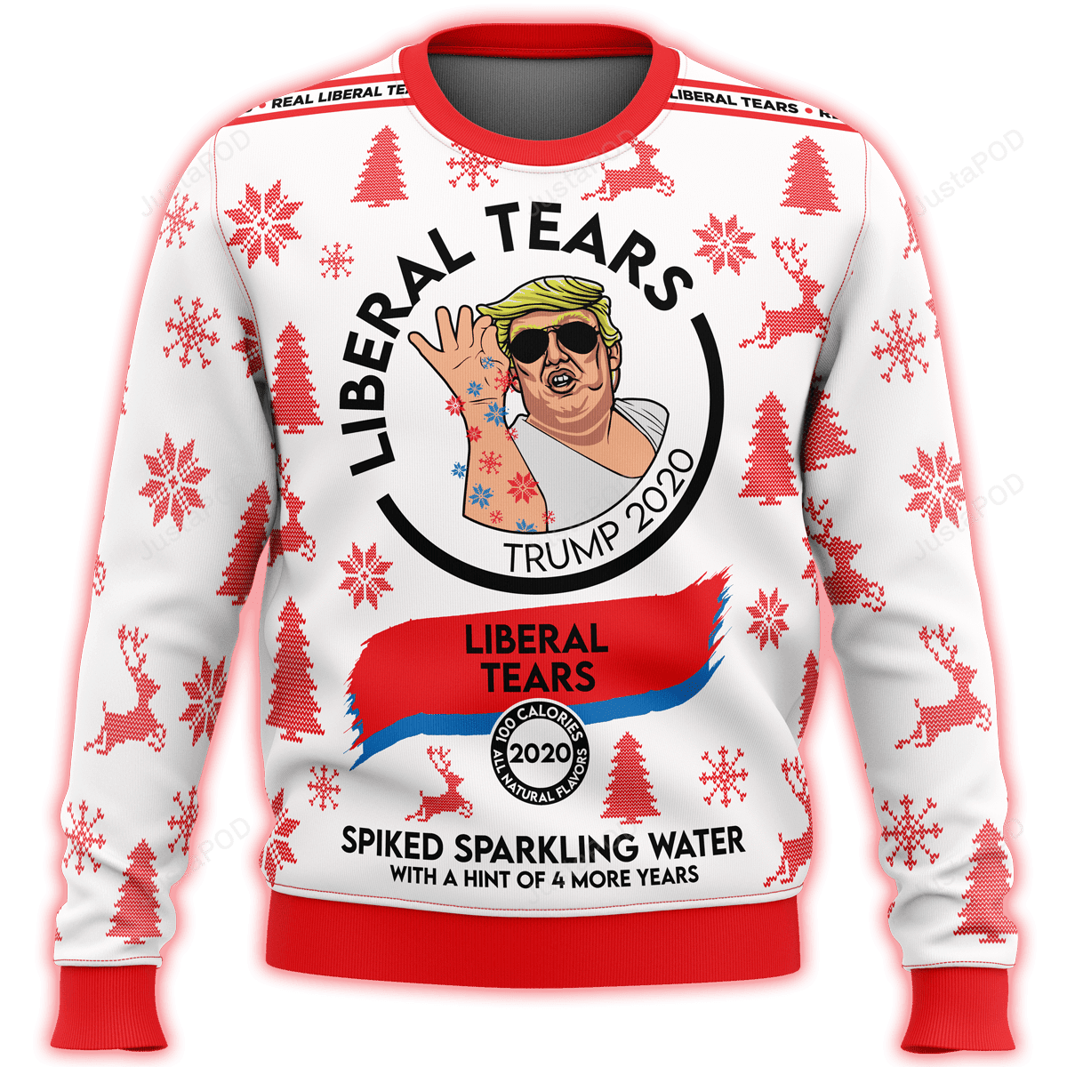 Trump Liberal Tears Premium Ugly Christmas Sweater Adult 3D Funny Matching for family