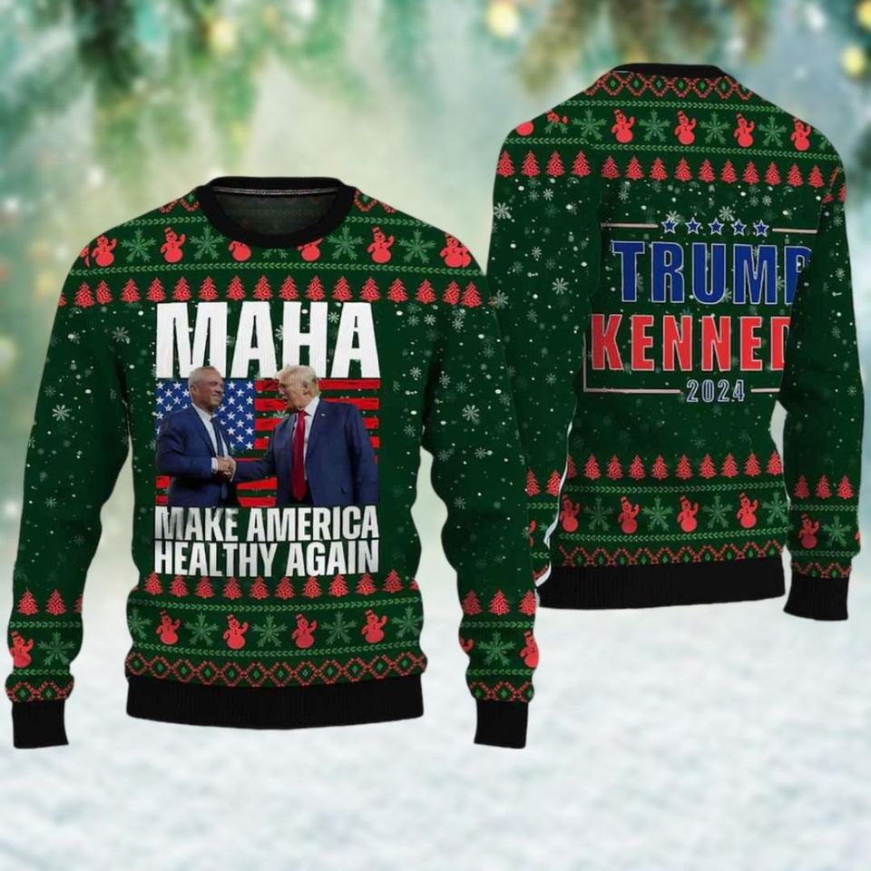 Trump Make America Great Again 2024 Christmas Ugly Sweater