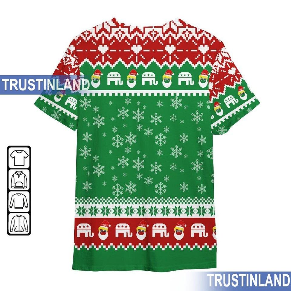 Trump The Return For Christmas Ugly Sweater, Trump Daddy Home - Image 5