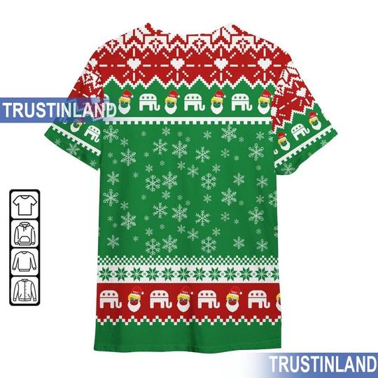 Trump The Return For Christmas Ugly Sweater, Trump Daddy Home - Image 15