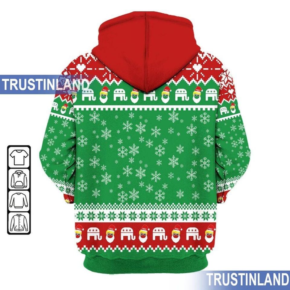 Trump The Return For Christmas Ugly Sweater, Trump Daddy Home - Image 7