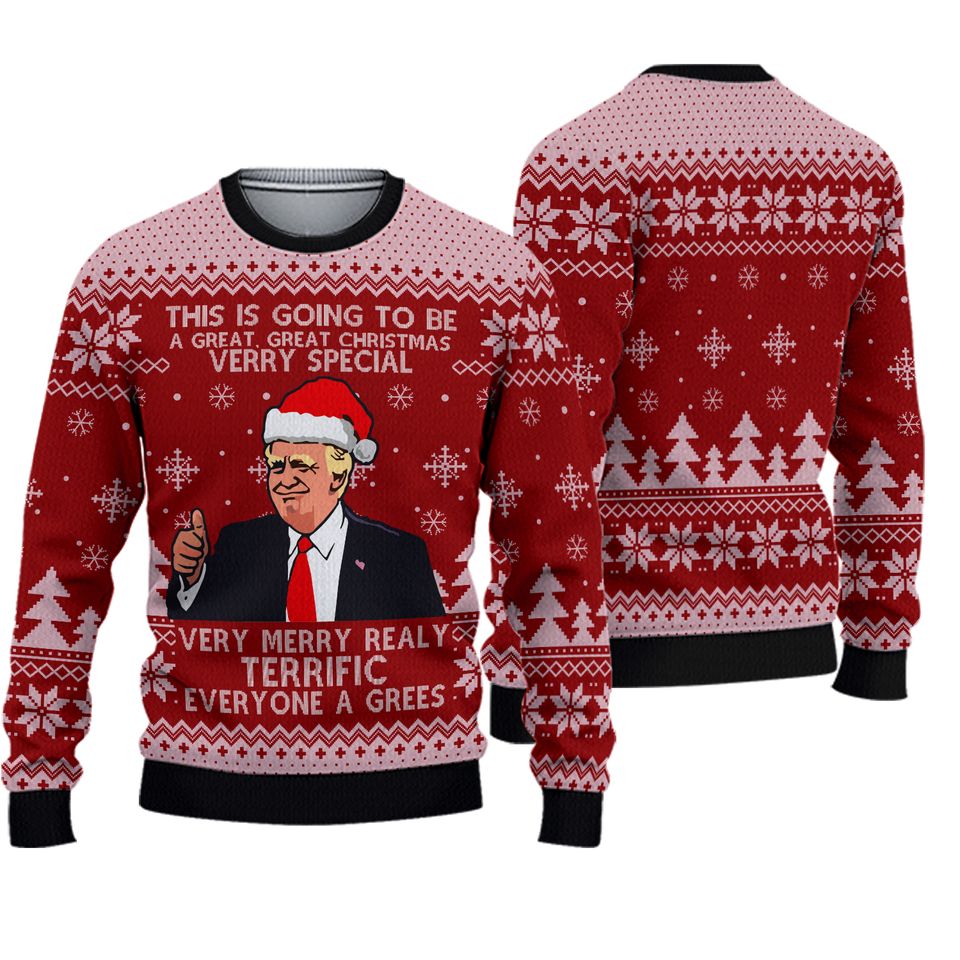 Trump This Is Going To Be A Great Shirt, Funny Trump Santa Ugly Christmas Sweater