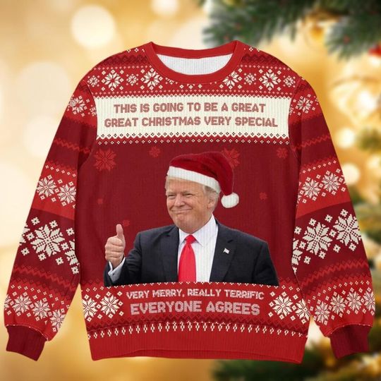 Trump This Is Going To Be A Great Sweater, Funny Trump Santa Ugly Christmas Sweater - Image 10