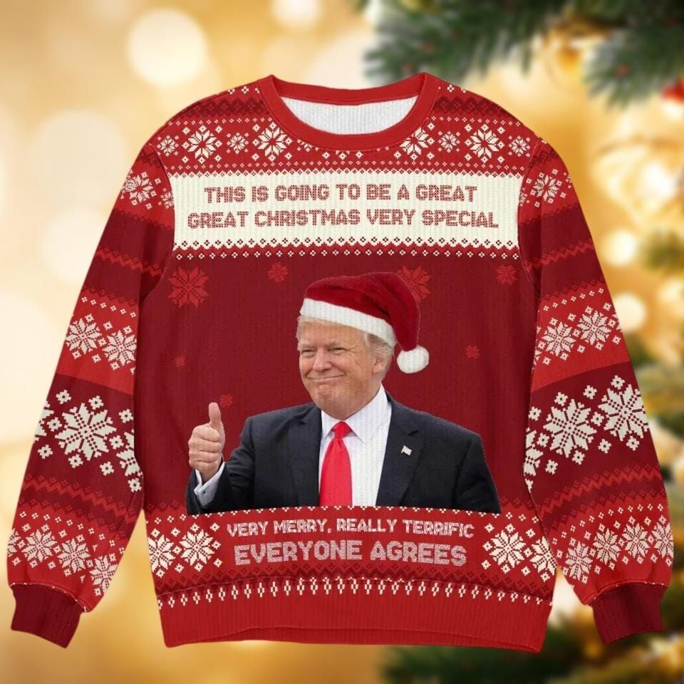 Trump This Is Going To Be A Great Sweater, Funny Trump Santa Ugly Christmas Sweater
