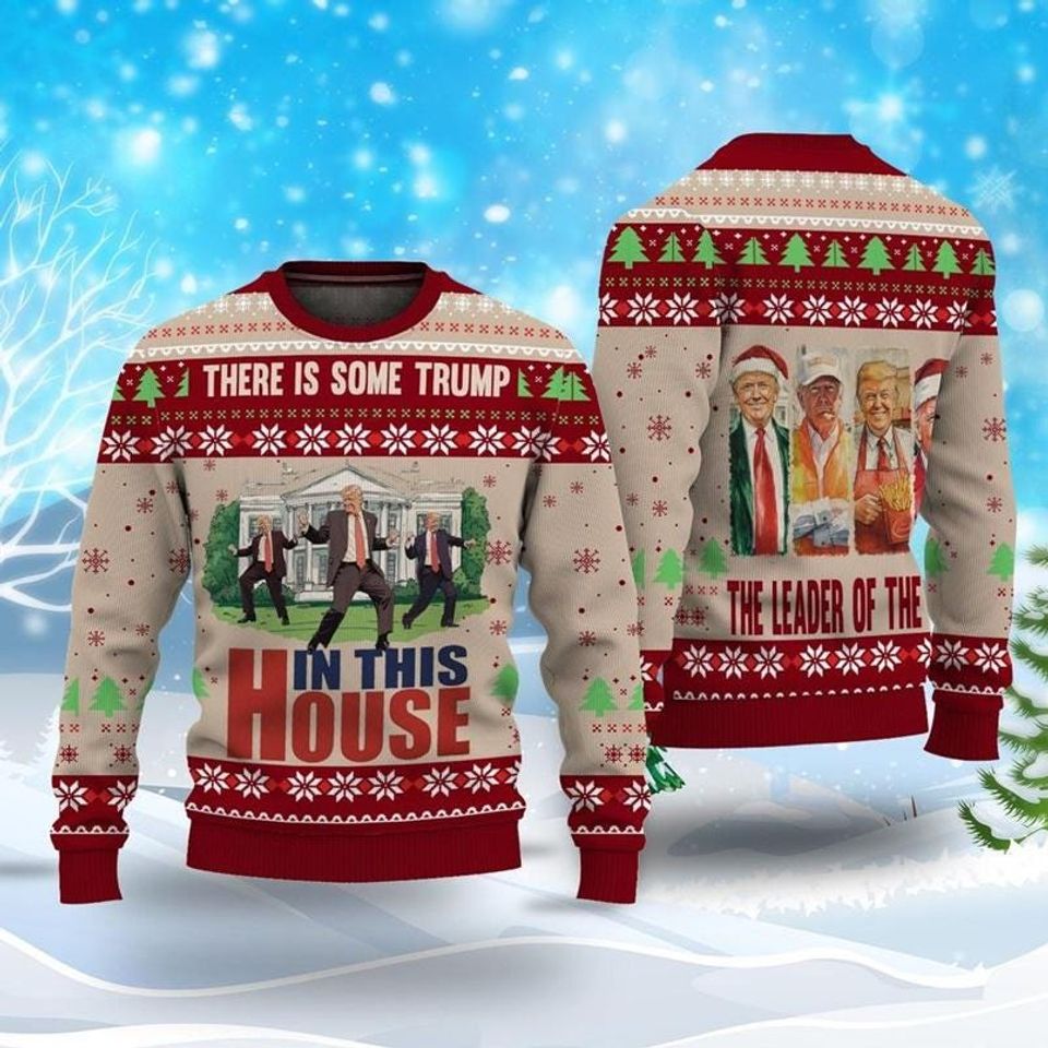 Trump Ugly Christmas Sweater, White House Republican Shirt, Trump 2024 Shirt