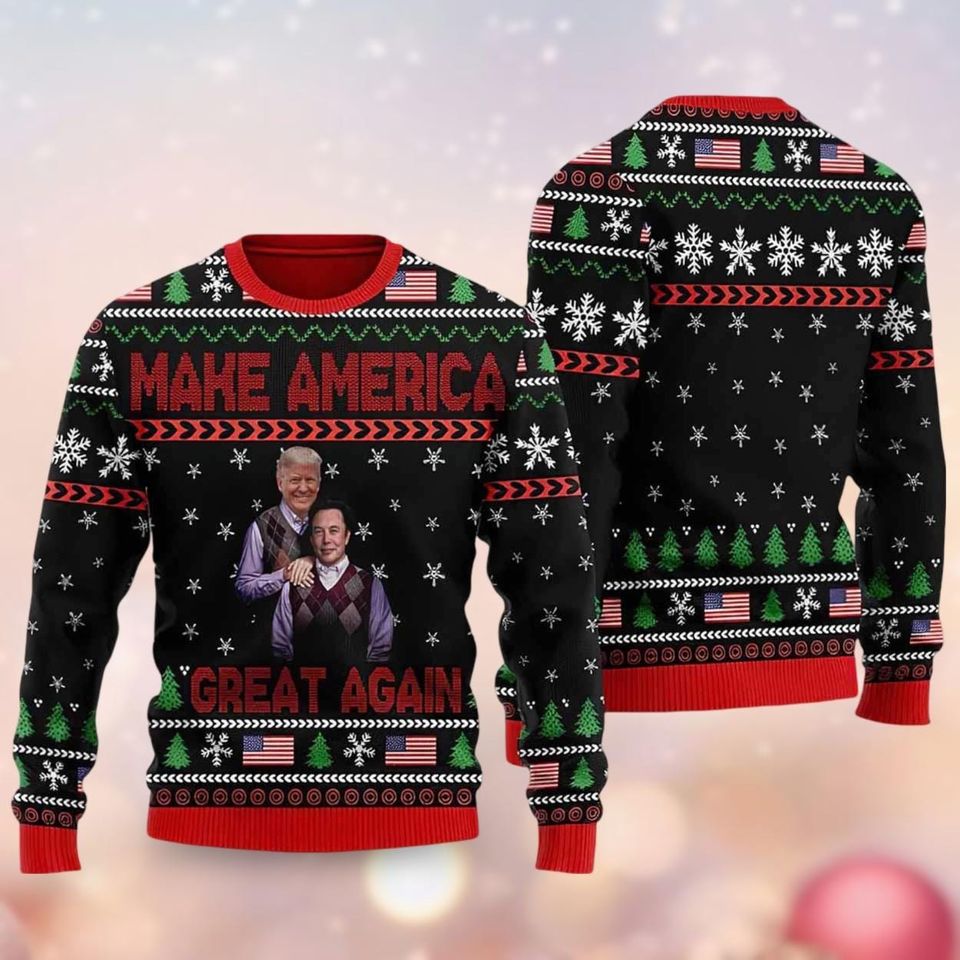 Trump Vance Brothers 2024 Christmas Ugly Sweater, JD Vance - Image 2