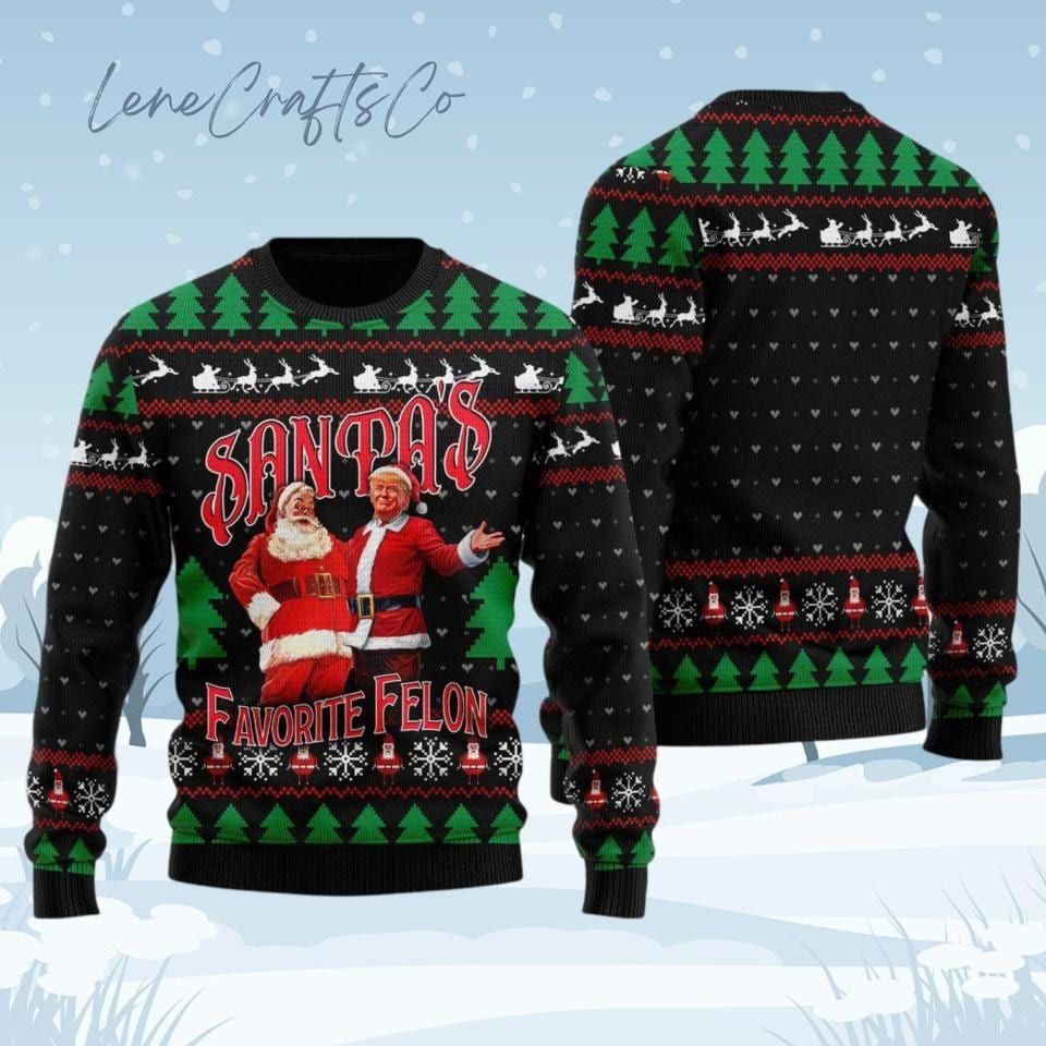 Trump Won Again Ugly Xmas Sweater, MAGA Christmas Sweater