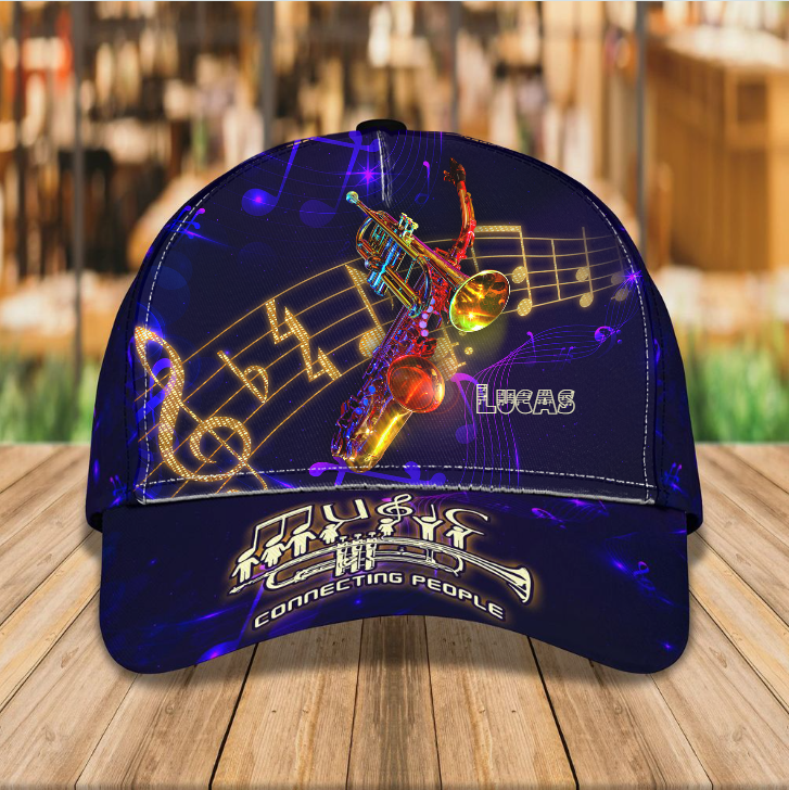 Trumpet Cap, Personalized Trumpet Classic Cap for Men, Women, Custom Name Hat for Trumpet Players, Music Instrument Trucker Hats Custom Hats Gifts For Men & Women