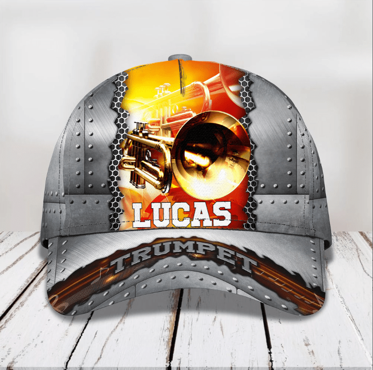 Trumpet Cap, Personalized Trumpet Classic Cap for Men, Women, Custom Name Hat for Trumpet Players, Music Instrument Trucker Hats Custom Hats Gifts For Men & Women