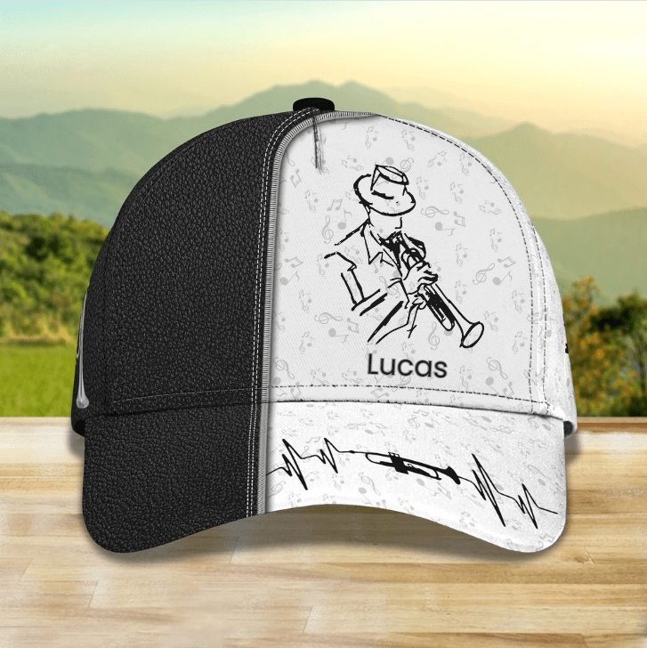 Trumpet Cap, Personalized Trumpet Classic Cap for Men, Women, Custom Name Hat for Trumpet Players, Music Instrument Trucker Hats Custom Hats Gifts For Men & Women