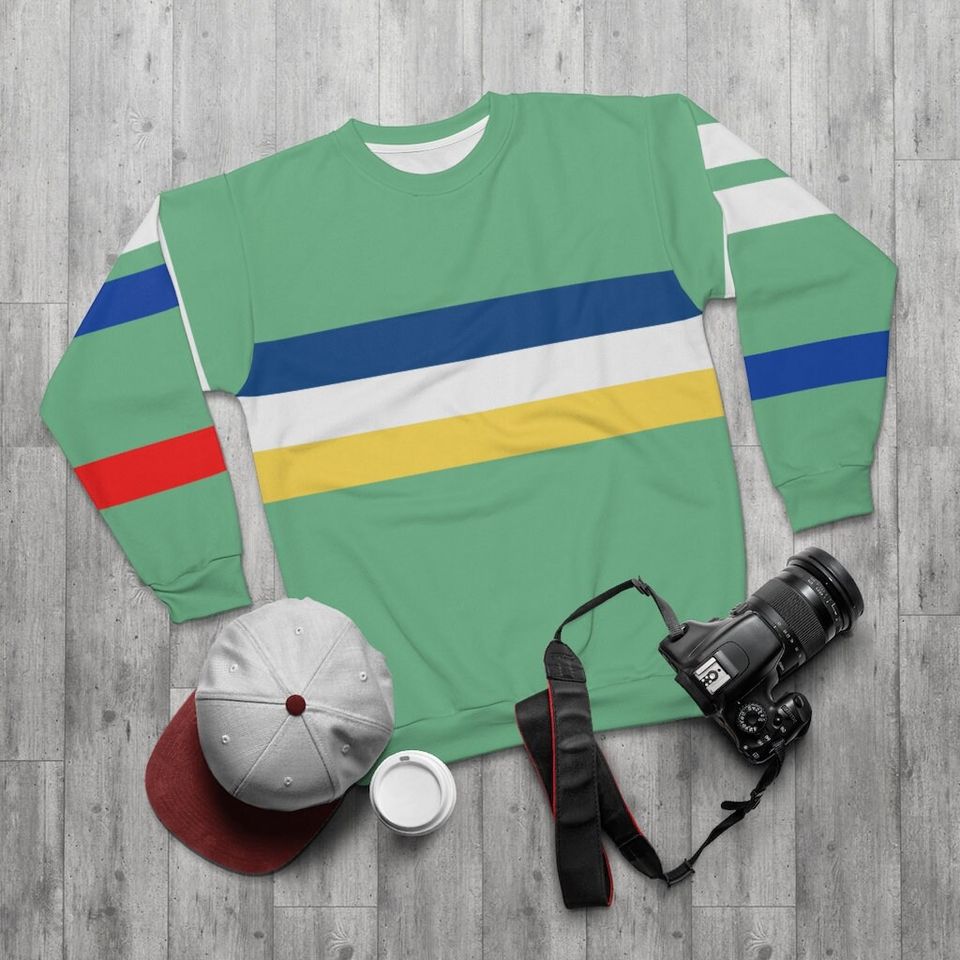 TS Street Style Inspired Striped Sweatshirt, Retro Vintage Shirt, Celebrity Inspired Sweat - Image 3