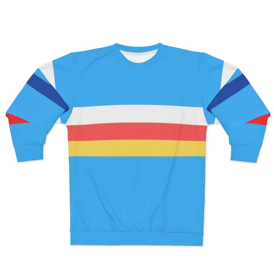 TS Street Style Inspired Striped Sweatshirt, Retro Vintage Shirt, Celebrity Inspired Sweat - Image 4