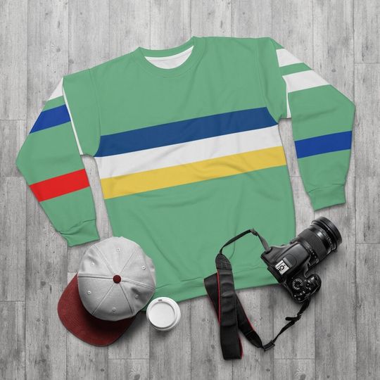 TS Street Style Inspired Striped Sweatshirt, Retro Vintage Shirt, Celebrity Inspired Sweat - Image 9