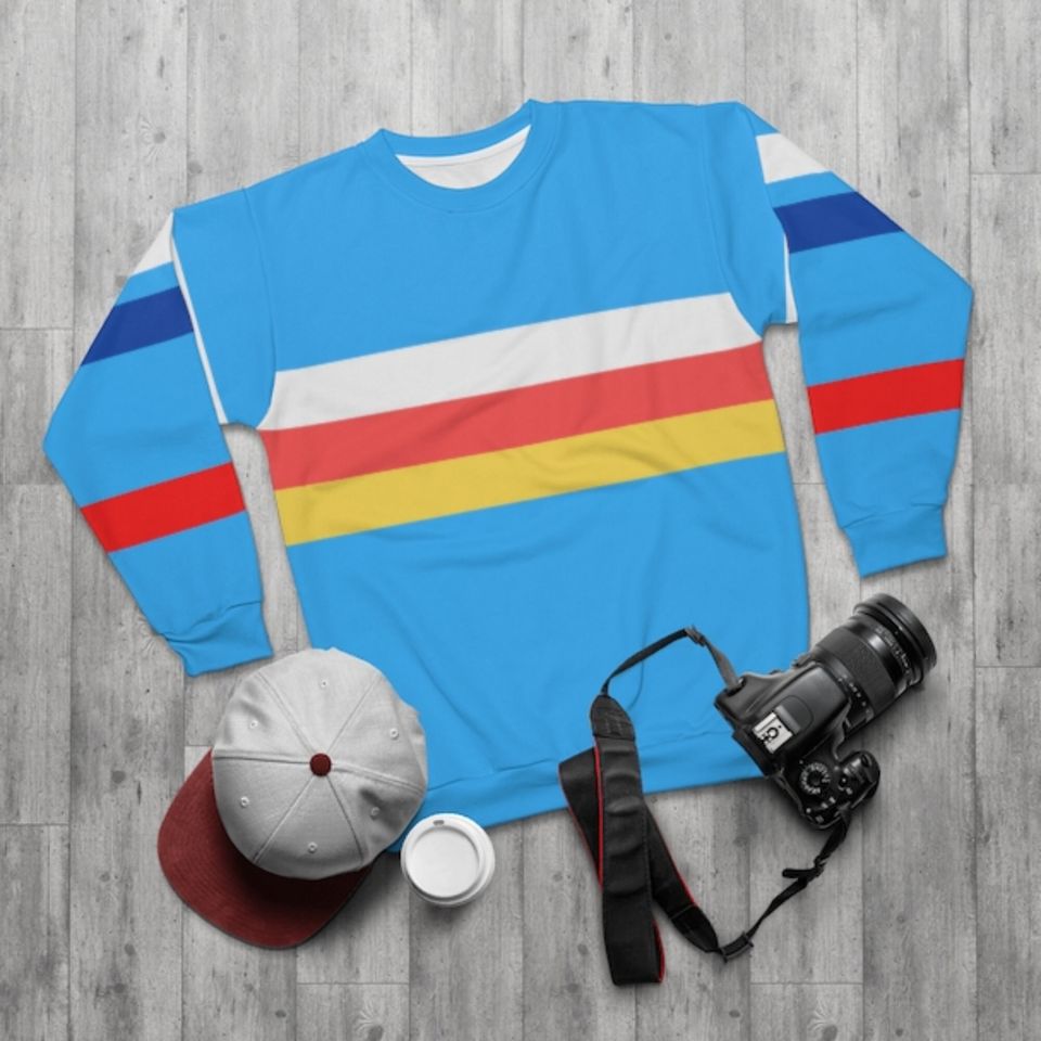 TS Street Style Inspired Striped Sweatshirt, Retro Vintage Shirt, Celebrity Inspired Sweat - Image 3