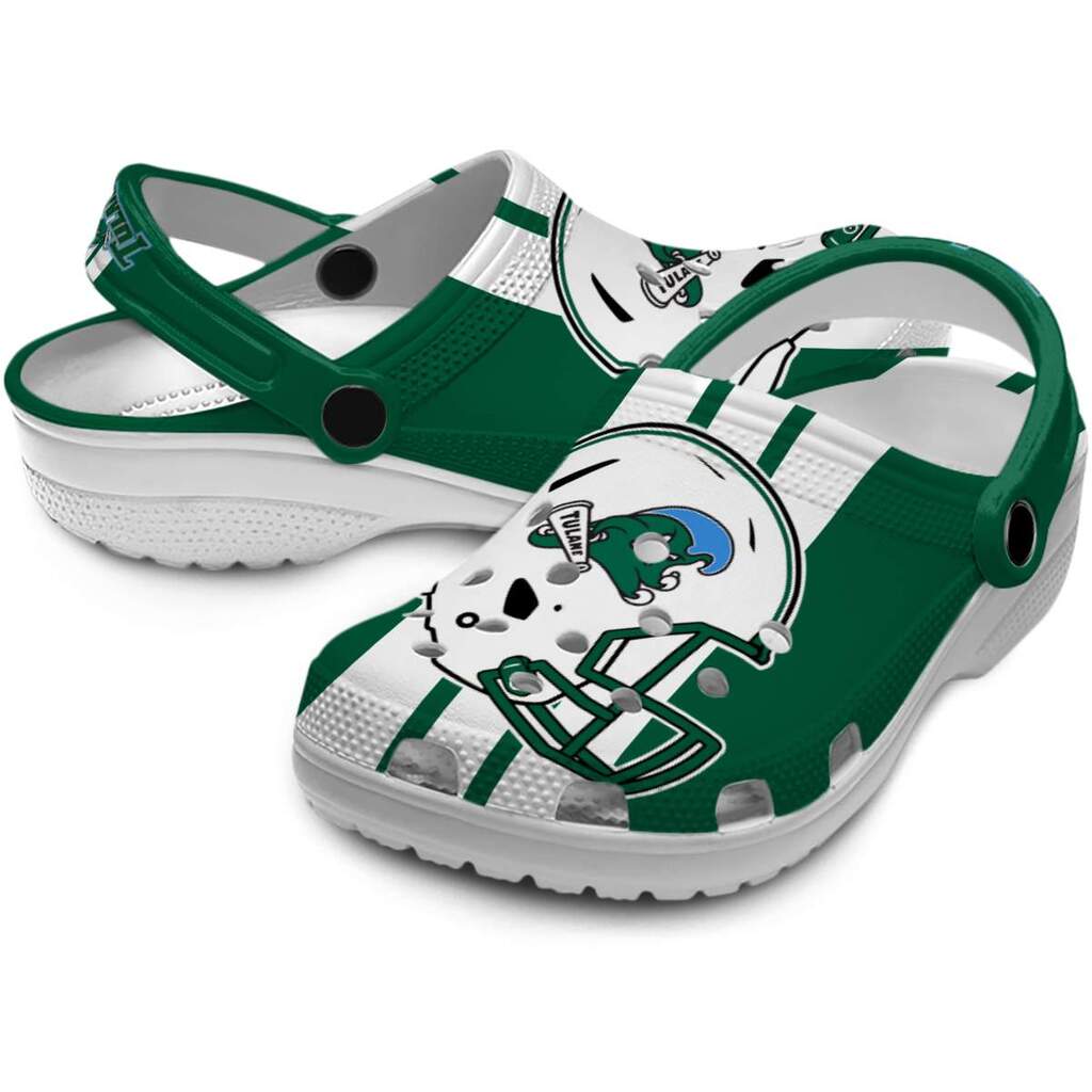 Tulane Green Wave Helmet Stripes ClogTVC1801795 - Image 3