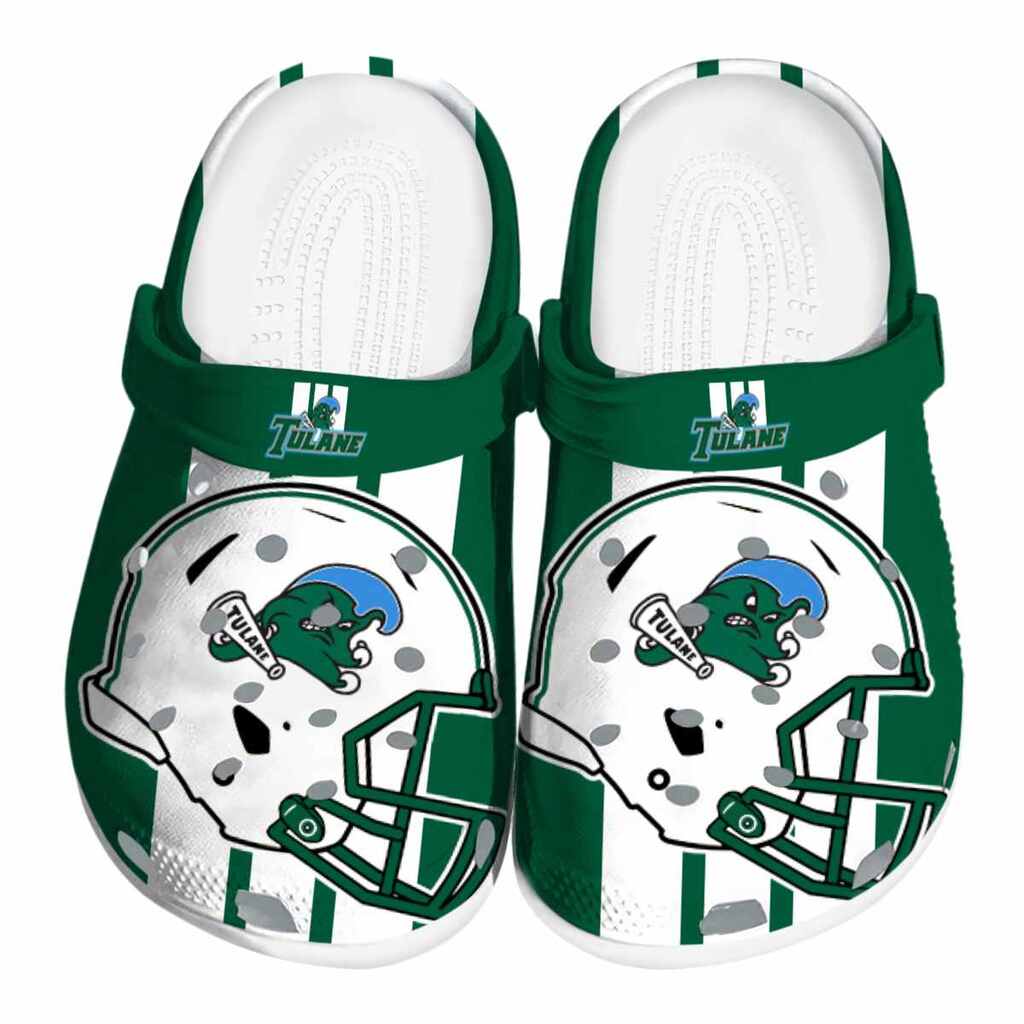 Tulane Green Wave Helmet Stripes ClogTVC1801795