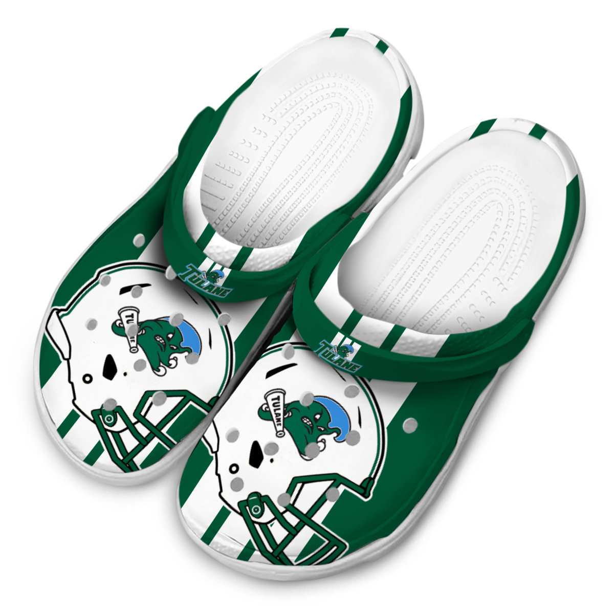 Tulane Green Wave NCAA Sport Crocs Crocband Clogs Shoes Comfortable For Men Women and Kids - Image 4