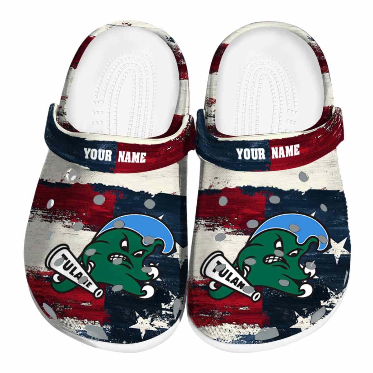 Tulane Green Wave NCAA Sport Crocs Crocband Clogs Shoes Comfortable For Men Women and Kids