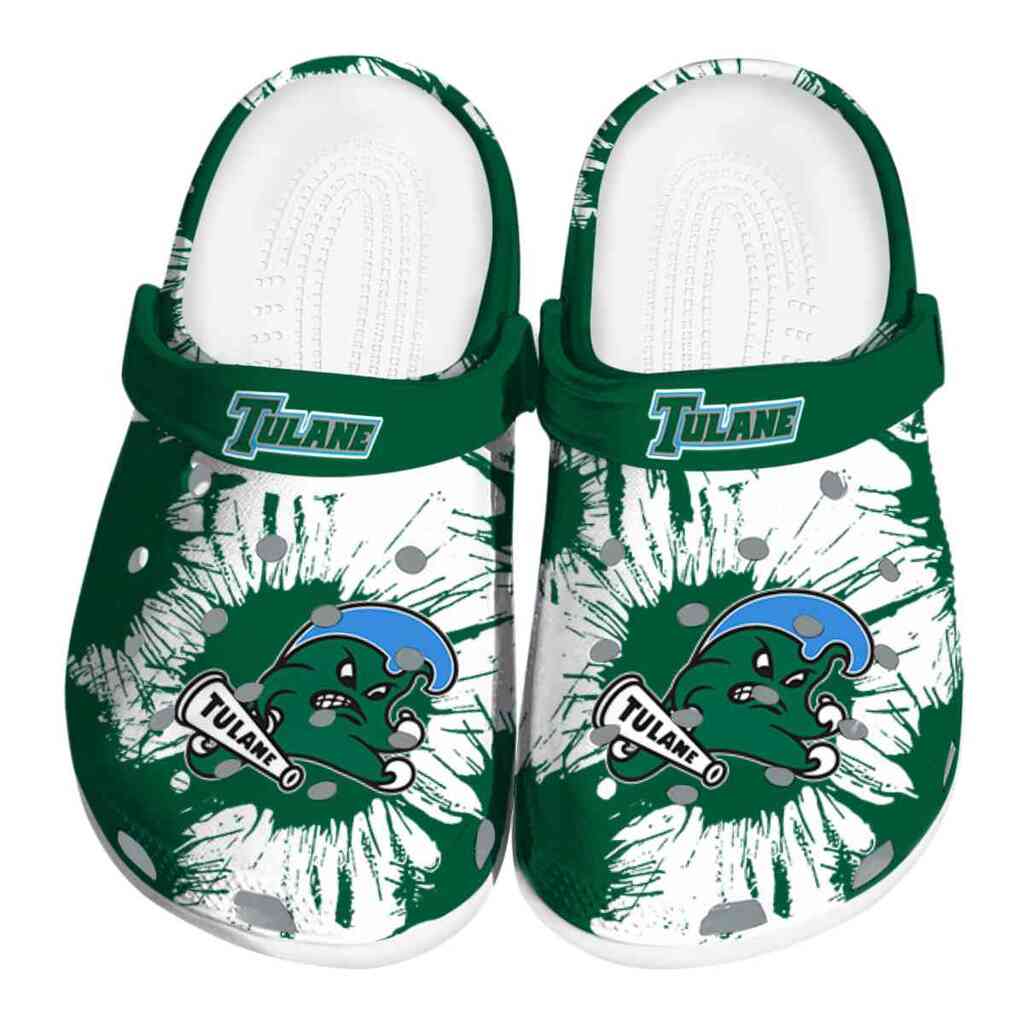 Tulane Green Wave Splatter Graphics ClogTVC1801753