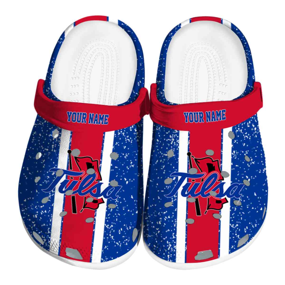 Tulsa Golden Hurricane NCAA Sport Crocs Crocband Clogs Shoes Comfortable For Men Women and Kids