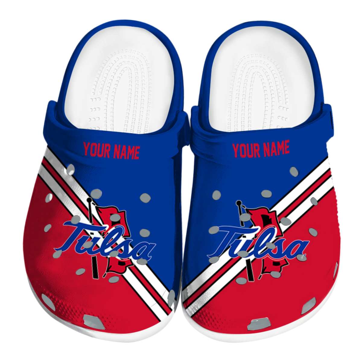 Tulsa Golden Hurricane NCAA Sport Crocs Crocband Clogs Shoes Comfortable For Men Women and Kids