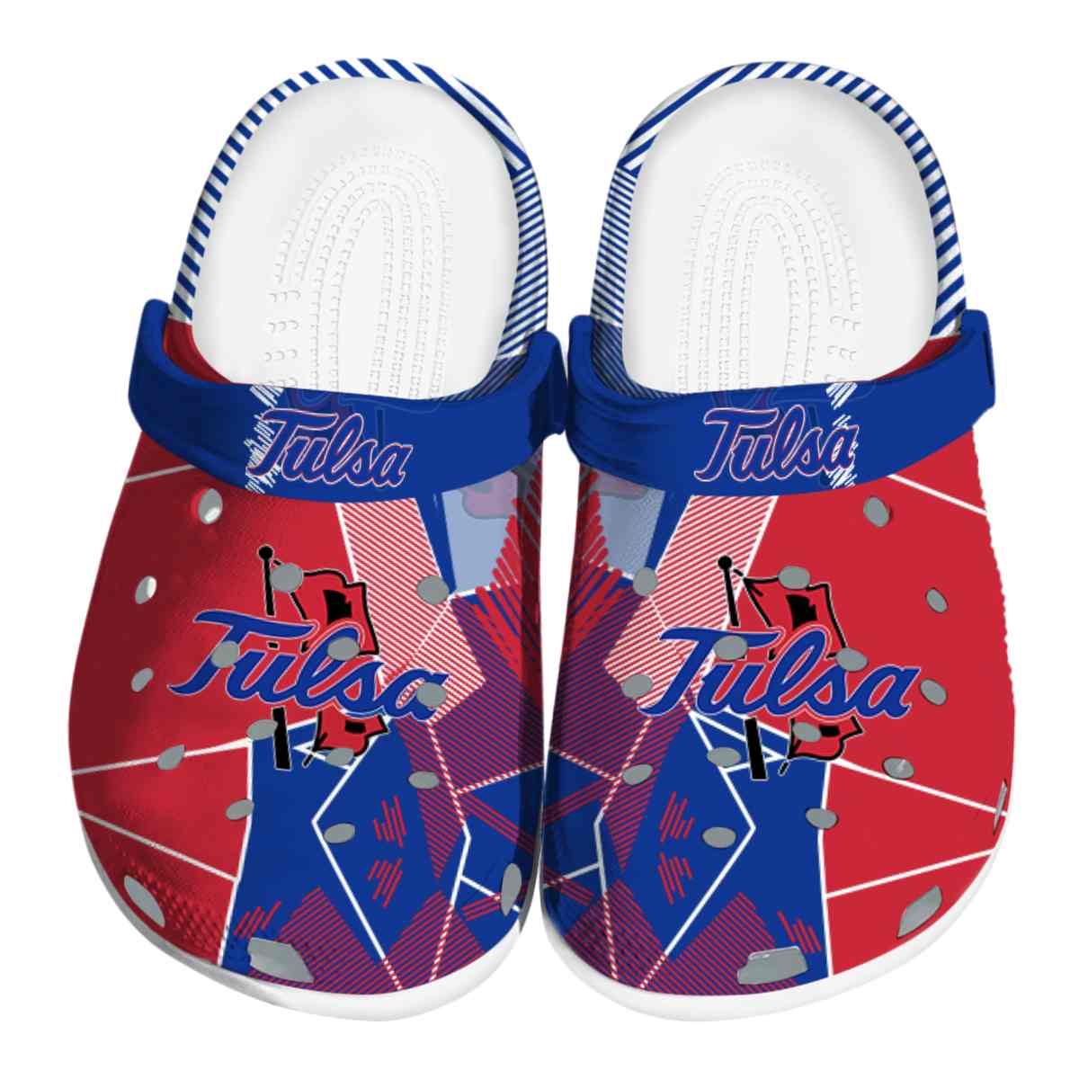 Tulsa Golden Hurricane NCAA Sport Crocs Crocband Clogs Shoes Comfortable For Men Women and Kids