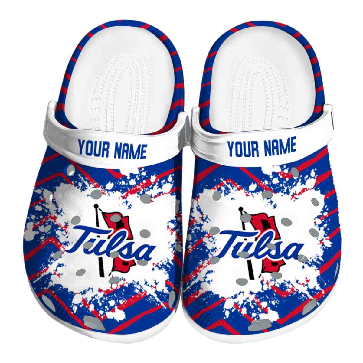 Tulsa Golden Hurricane NCAA Sport Crocs Crocband Clogs Shoes Comfortable For Men Women and Kids