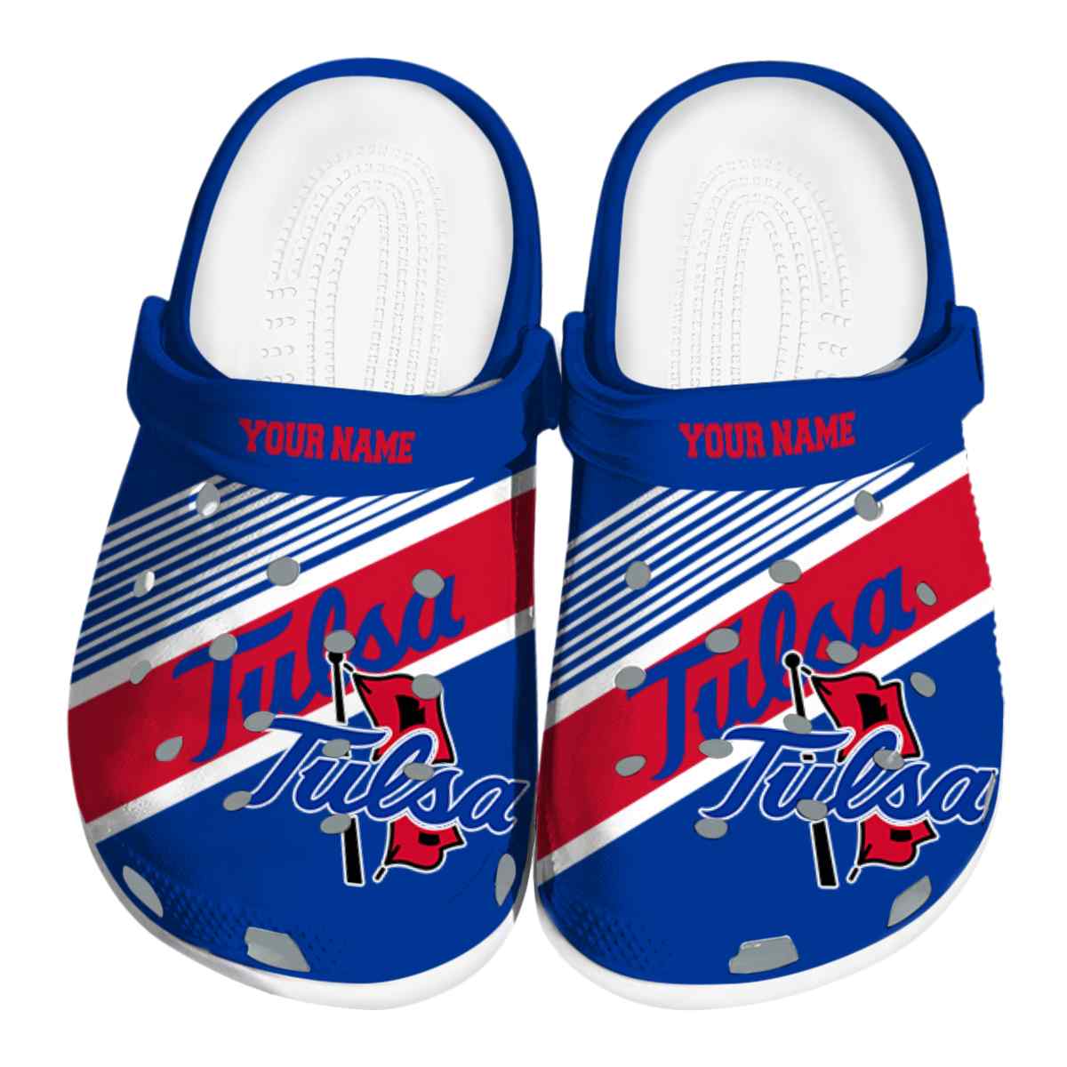 Tulsa Golden Hurricane NCAA Sport Crocs Crocband Clogs Shoes Comfortable For Men Women and Kids