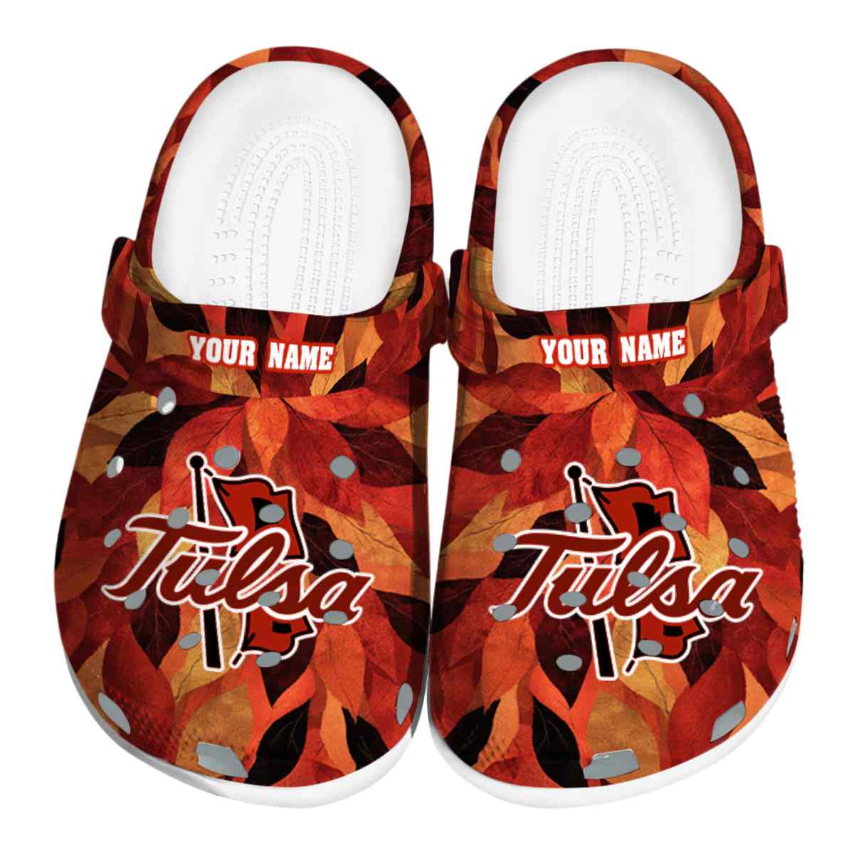Tulsa Golden Hurricane NCAA Sport Crocs Crocband Clogs Shoes Comfortable For Men Women and Kids