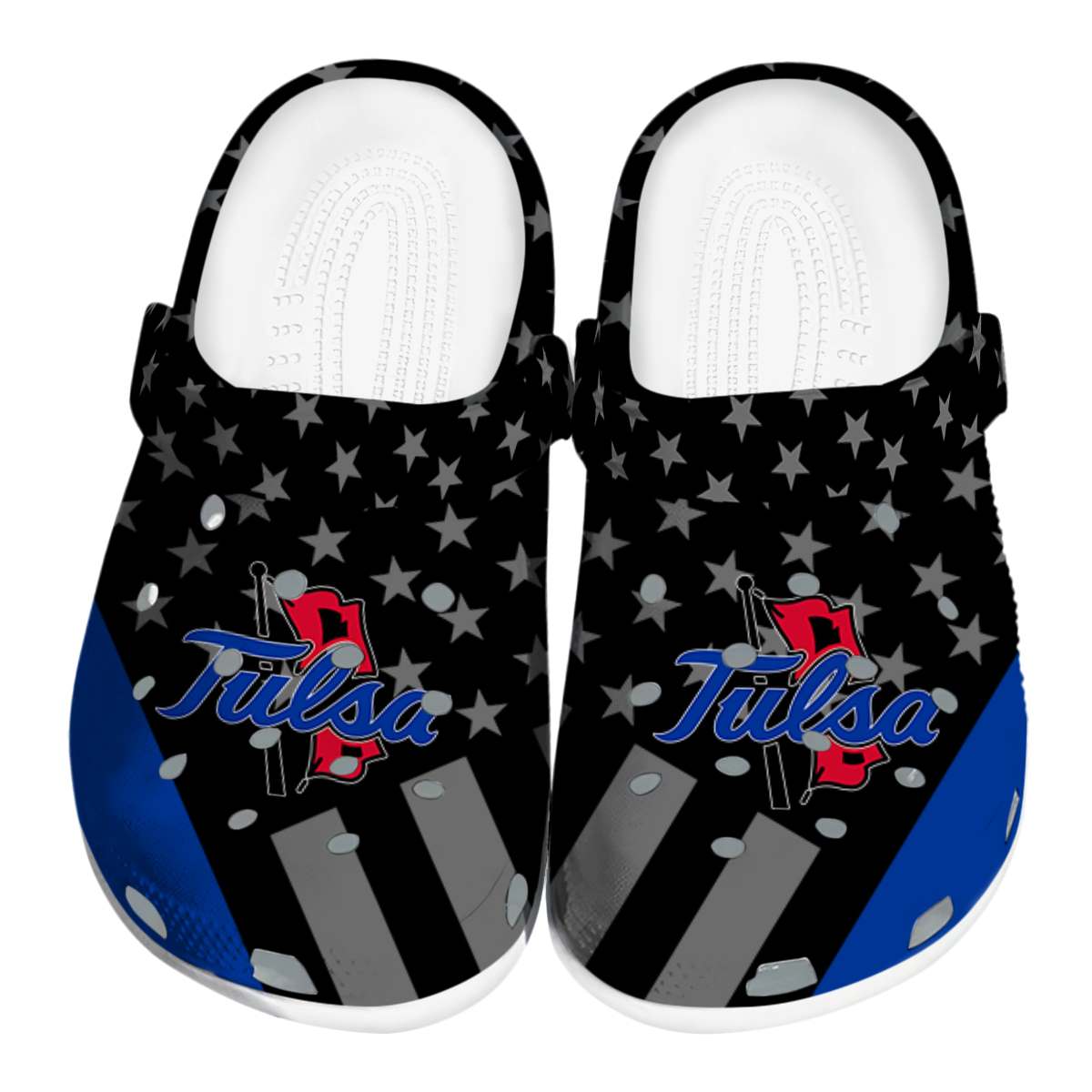 Tulsa Golden Hurricane NCAA Sport Crocs Crocband Clogs Shoes Comfortable For Men Women and Kids