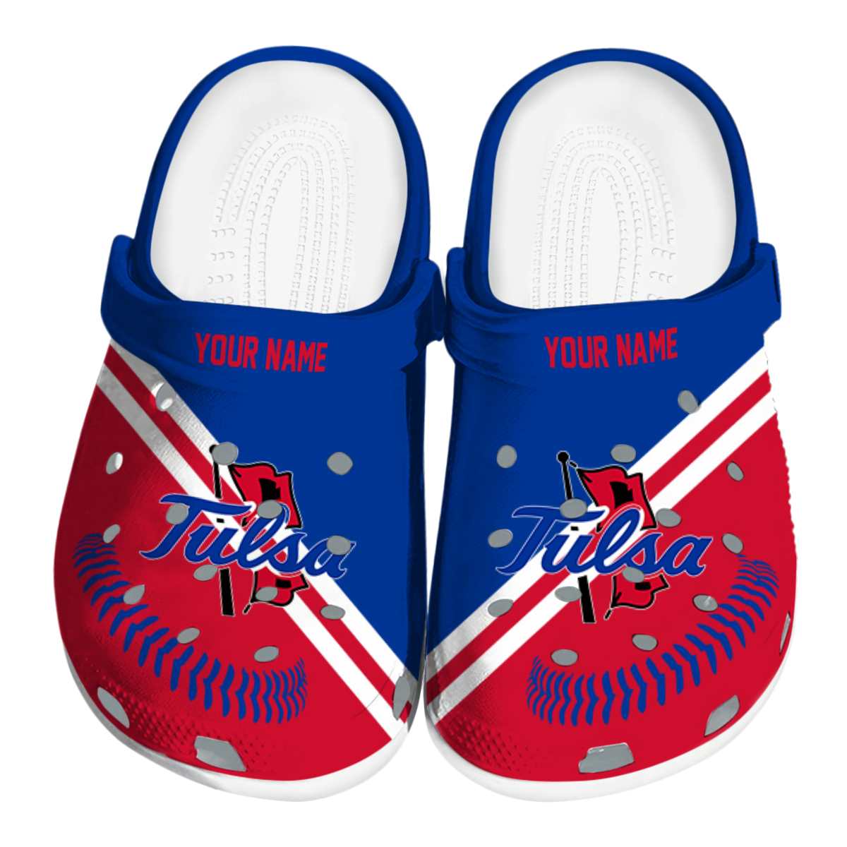 Tulsa Golden Hurricane NCAA Sport Crocs Crocband Clogs Shoes Comfortable For Men Women and Kids