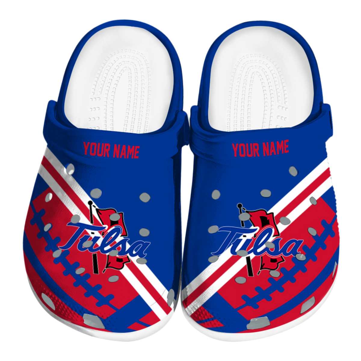 Tulsa Golden Hurricane NCAA Sport Crocs Crocband Clogs Shoes Comfortable For Men Women and Kids