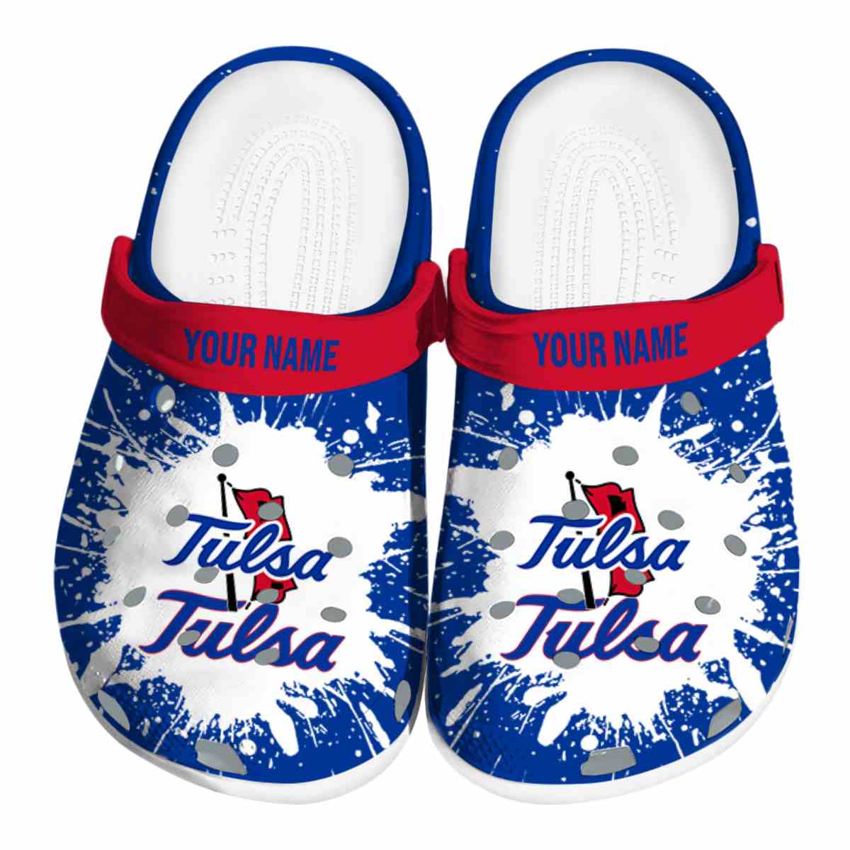 Tulsa Golden Hurricane NCAA Sport Crocs Crocband Clogs Shoes Comfortable For Men Women and Kids
