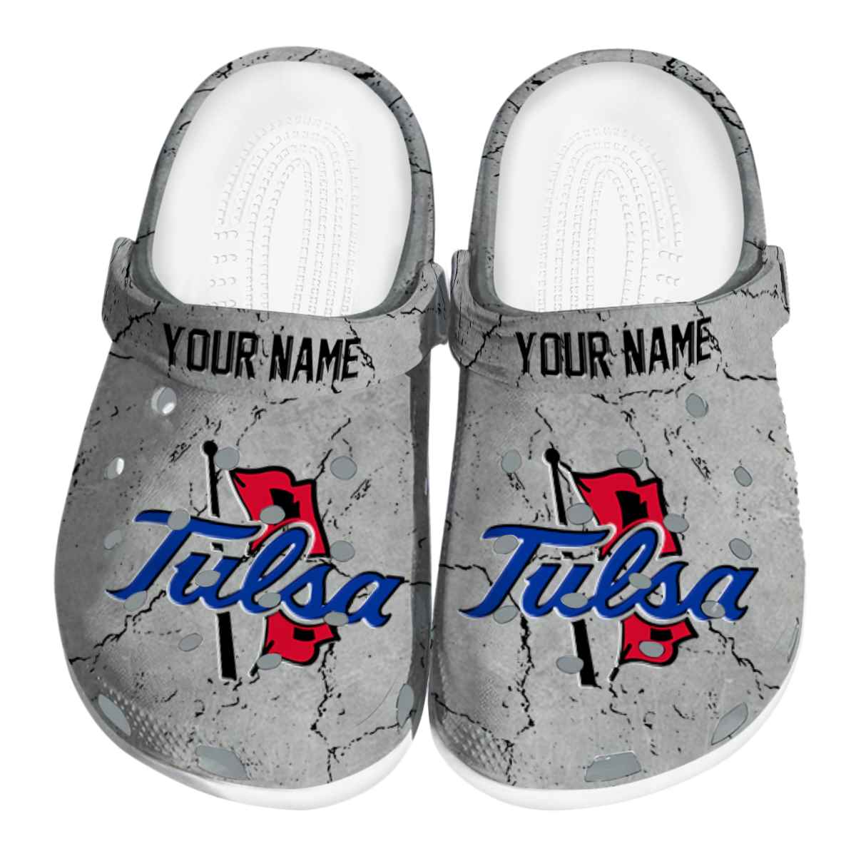 Tulsa Golden Hurricane NCAA Sport Crocs Crocband Clogs Shoes Comfortable For Men Women and Kids