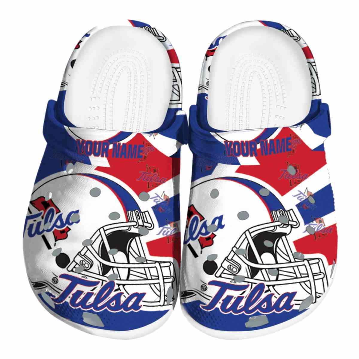 Tulsa Golden Hurricane NCAA Sport Crocs Crocband Clogs Shoes Comfortable For Men Women and Kids