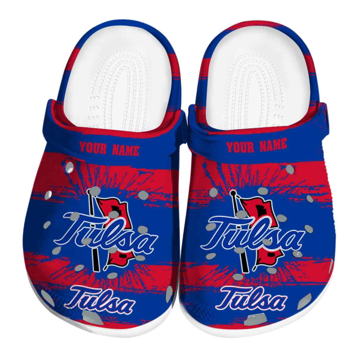 Tulsa Golden Hurricane NCAA Sport Crocs Crocband Clogs Shoes Comfortable For Men Women and Kids