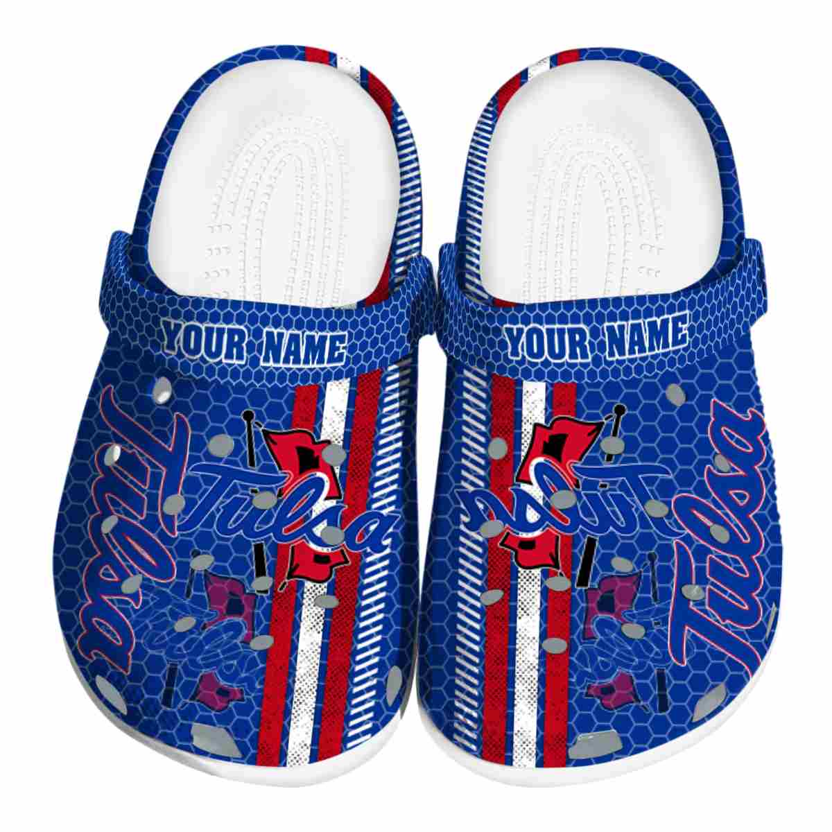 Tulsa Golden Hurricane NCAA Sport Crocs Crocband Clogs Shoes Comfortable For Men Women and Kids