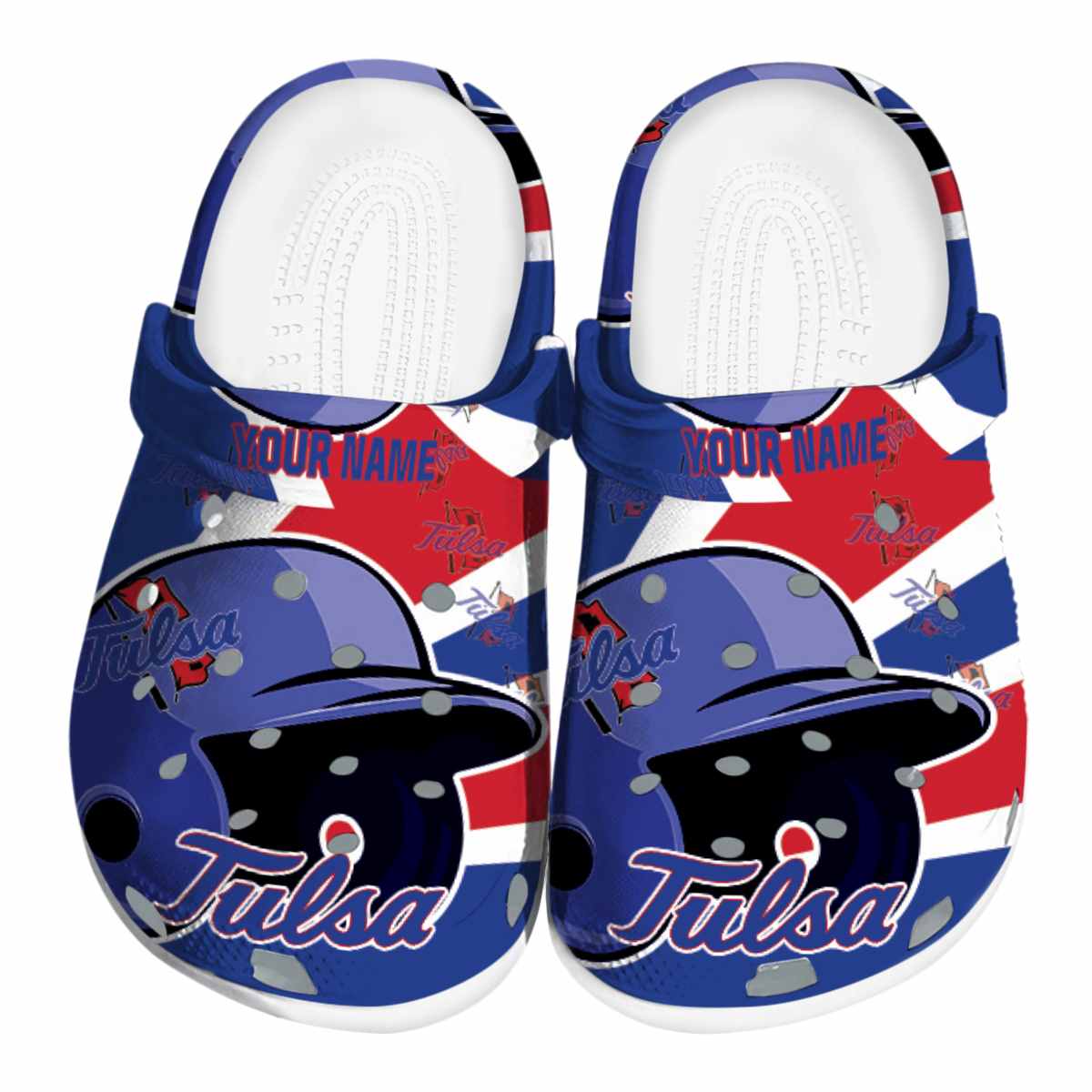 Tulsa Golden Hurricane NCAA Sport Crocs Crocband Clogs Shoes Comfortable For Men Women and Kids